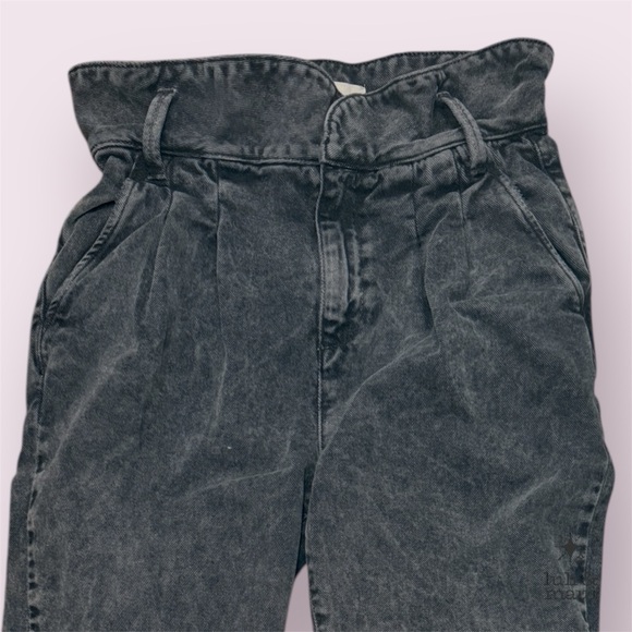 Sézane Austin High‑Waisted Paperboy Jeans Black Ankle Tapered Denim Sz0- No Belt - Picture 6 of 9